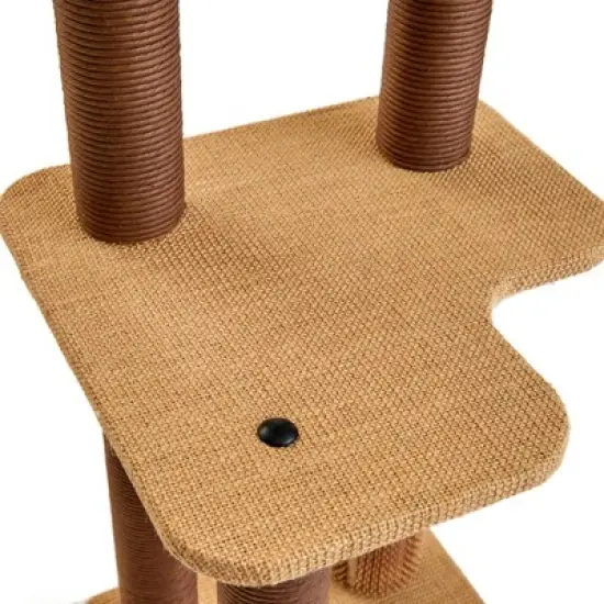 Two by Two Lansing - Beige Scratching Post Cat Furniture - 39.6 in. Tall image {13}