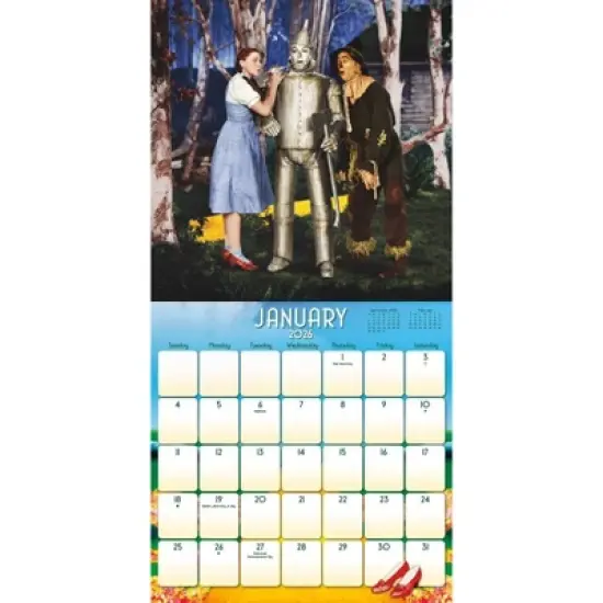 Trends International 2026 The Wizard of Oz 12"x12" Wall Calendar image {1}