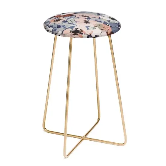 Marta Barragan Camarasa Distorted Garden Tiles Counter Stool - Deny Designs image {3}