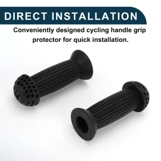 Unique Bargains Child Bike Handlebar Grips Covers 3.94" Black 1 Pair image {5}