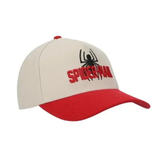 Ultimate Spider-Man Spider Logo Men's White & Red A-Frame Snapback Hat image {2}