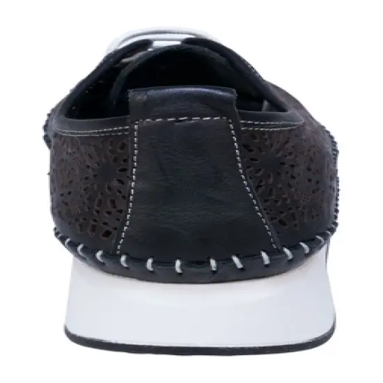 Cools 21 Sarto Perforated Memory Foam Leather Lace Up Sneakers image {2}