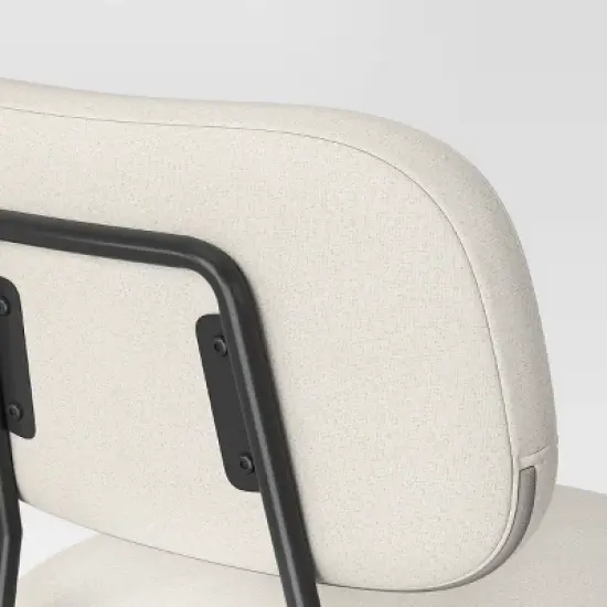 24" Upholstered with Metal Base Counter Height Barstool Cream Boucle - Room Essentials&trade; image {4}