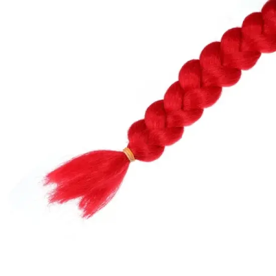 Unique Bargains Bicycle Motorcycle Helmet Decor Ponytail Black Scarlet 22" 1 Pc image {5}