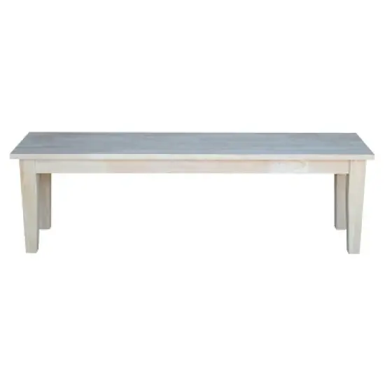 60" Shaker Style Bench Unfinished - International Concepts image {1}