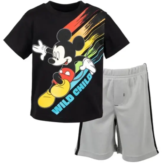 Disney Mickey Mouse Donald Duck Goofy Pluto Graphic T-Shirt  and Mesh Shorts Outfit Set Infant to Little Kid image {16}