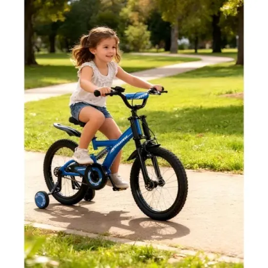 SUGIFT 16 Inch Kids Bike for Boys & Girls &ndash; Beginner Bicycle with Training Wheels, Kickstand, Adjustable Seat, Coaster Brake & Handbrake image {2}
