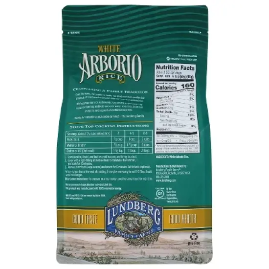 Lundberg Medium Grain White Arborio Rice - 2lbs image {3}
