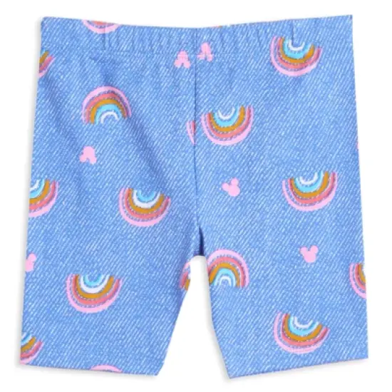 Disney Frozen Minnie Mouse Little Mermaid Elsa Princess Anna Peplum T-Shirt Shorts & Scrunchie 3 Pc Set Infant to Big Kid image {2}