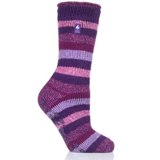 Women's Petunia Stripe Crew Slipper Socks image {5}