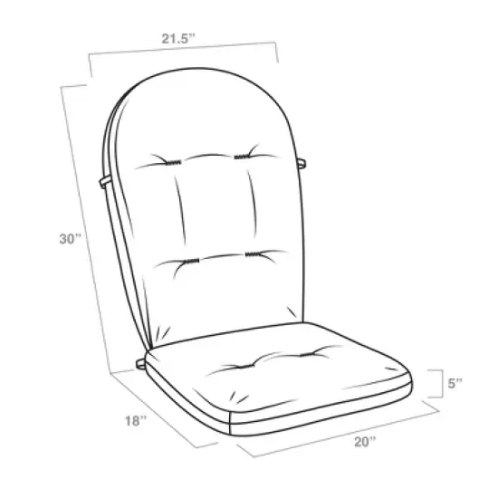 ARDEN earthFIBER Rocking Chair Cushion, Set of 2 image {7}