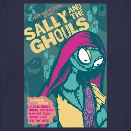 Women's The Nightmare Before Christmas Sally and the Ghouls Festival Poster T-Shirt image {1}