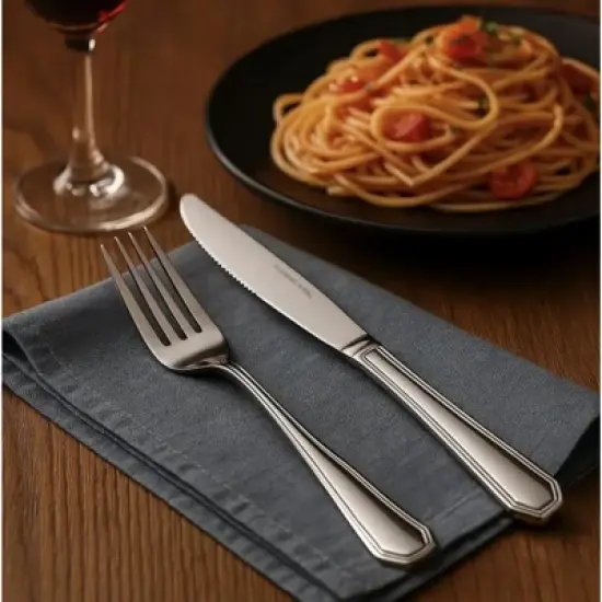 Boersma 16-Piece Luxury Premium Silverware Dinnerware Tableware With Forks, Knives, Spoons, And Teaspoons - Durable, And Rust-Resistant Cutlery image {4}