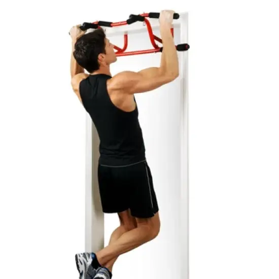 GoFit Elevated Chin Up Station - Red/Black image {2}