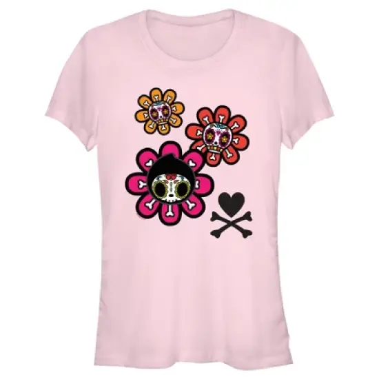 Junior's Tokidoki Dia de los Muertos Adios Floral Portraits T-Shirt image {3}