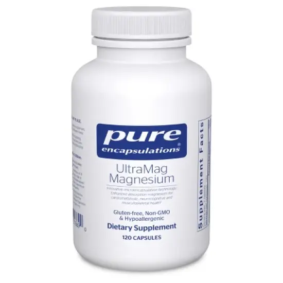 Pure Encapsulations UltraMag Magnesium - Supports Metabolism, Energy Production, Bones, Muscle Relaxation, and Cardiovascular Health - 120 Capsules image {9}