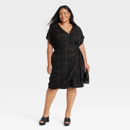 Women's Dolman Short Sleeve Wrap Dress - Ava & Viv&trade; image {2}