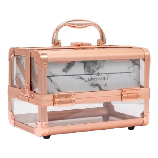 Impressions Vanity Savvy Lux Makeup Travel Case with Mirror image {4}