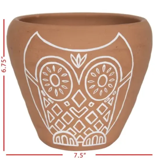 Owl Multi Terracotta Planter - Foreside Home & Garden image {3}