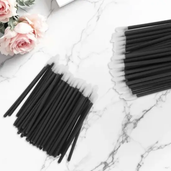 Unique Bargains Disposable Solid Rod Lip Brush Light 50 Pcs image {3}