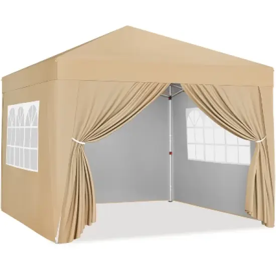 Yaheetech 10x10ft Pop-up Canopy with Sandbags and Wheeled Carry Bag image {13}