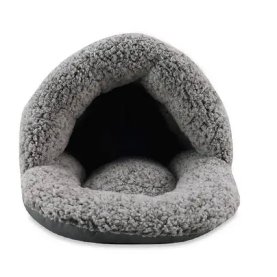 Sleepy Pet Slipper Covered Dog Bed - Silver image {1}