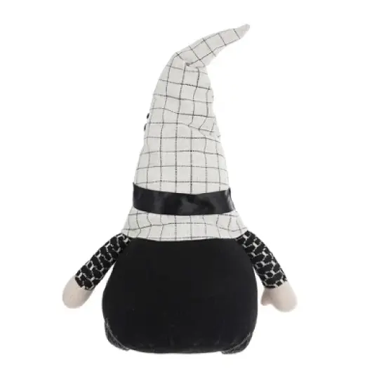 Whisen Fabric Sitting Gnome with White Hat Spider, Halloween Decoration image {4}