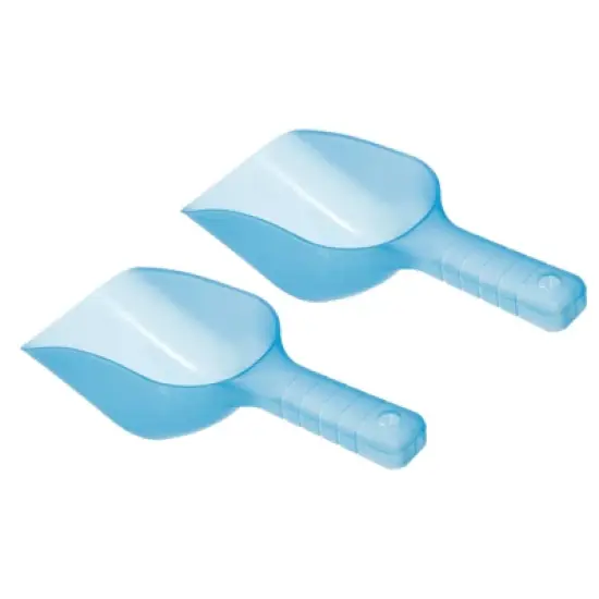Unique Bargains Plastic Multi-functional Durable Kitchen Maker Ice Scoop 12oz Blue 2 Pcs image {6}