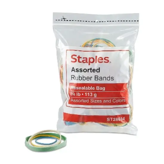 Staples Economy Rubber Bands Assorted Sizes and Colors 511378 image {2}