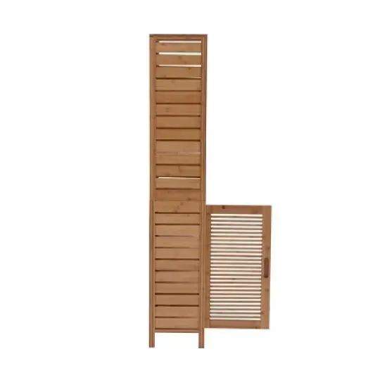 Bracken Tall Cabinet Natural - Linon image {4}