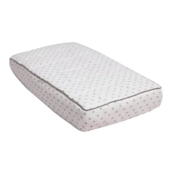 Bacati - Hearts Quilted Muslin Changing Pad Cover Gray image {7}