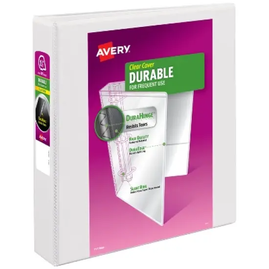 Avery Durable View 1.5" Binder, White Binder (17022) image {7}