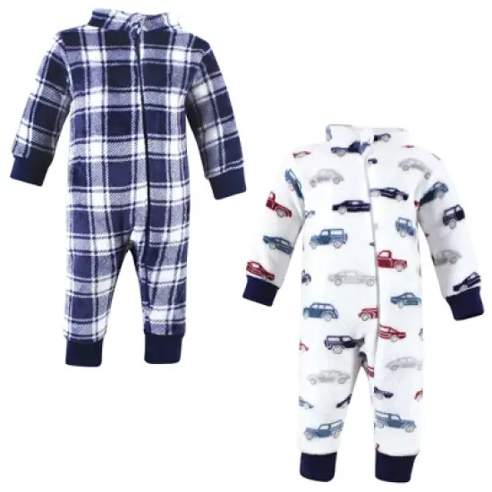 Hudson Baby Infant Boy Plush Jumpsuits, Cars image {7}