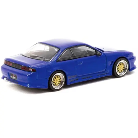 Nissan VERTEX Silvia S14 RHD (Right Hand Drive) Blue Metallic "Global64" Series 1/64 Diecast Model Car by Tarmac Works image {1}