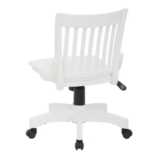 Deluxe Armless Wood Bankers Chair White - OSP Home Furnishings image {3}