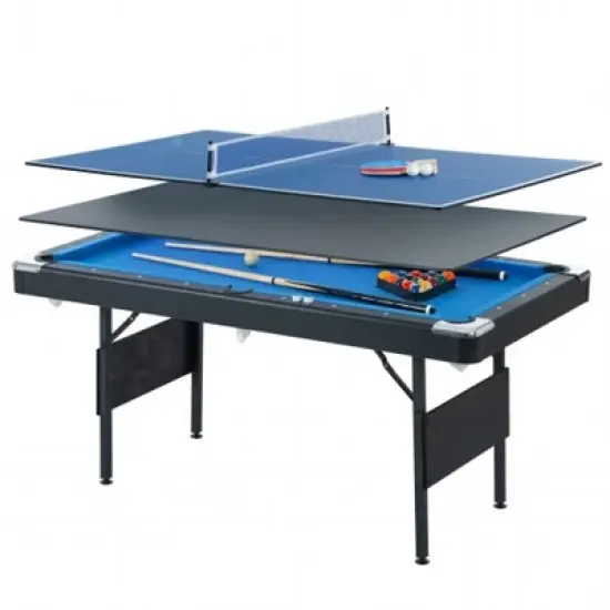 YONWAY 3 in 1 Game Table,Pool Table,Billiard Table,Table Games,Table tennis, Multi Game Table,Table Games,Family Movement image {13}