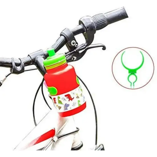 Kids&rsquo; Bike-Mounted Water Bottle with Universal Quick-Release Holder &ndash; BPA-Free Flask for Bicycles, Scooter & Stroller Use &ndash; Easy Clamp-On image {3}