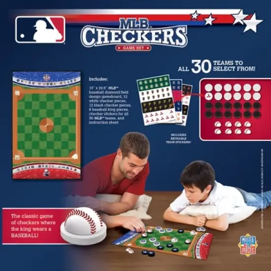 MasterPieces Officially licensed MLB League-MLB Checkers Board Game for Families and Kids ages 6 and Up image {3}