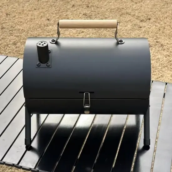 ORRD Portable Tabletop Charcoal Grill - Heavy-Duty Steel, Compact BBQ for Camping/Backyard, Easy Setup image {2}