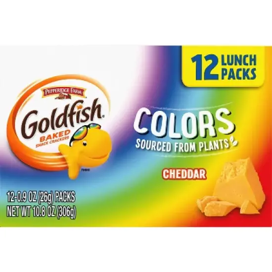 Goldfish Colors Cheddar Crackers Snack Pack - 10.8oz/12ct image {6}