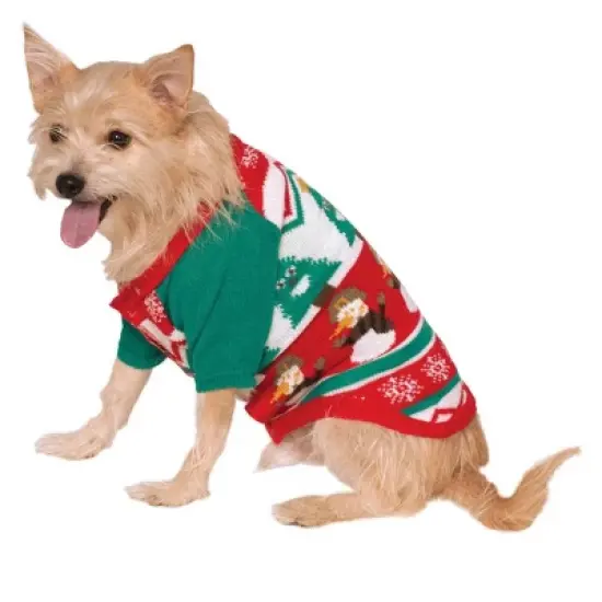 Rubie's X-Mas Patter Sweater Pet Costume image {1}