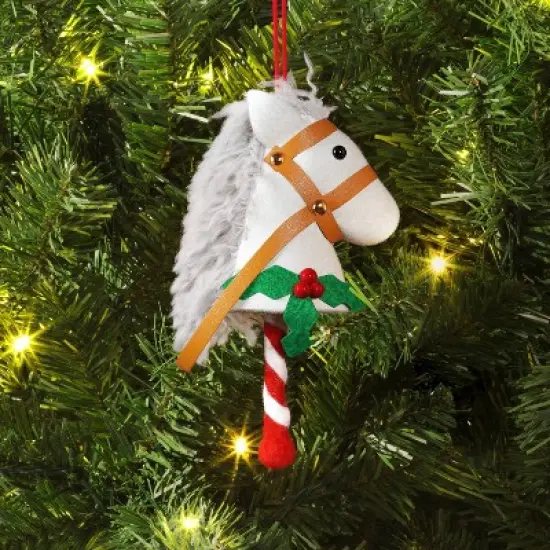 Christmas Wool Horse Head Ornament White - Wondershop&trade; image {1}