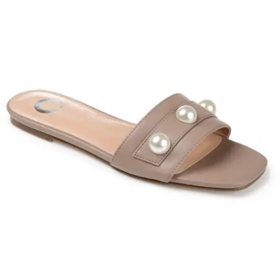 Journee Collection Womens Leonie Slide Flat Sandals image {10}