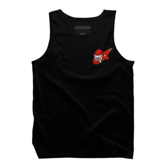 Men's Design By Humans Pocket T-shirt Dabbing Santa Christmas Tshirt Dab Santa Xmas By vomaria Tank Top image {4}