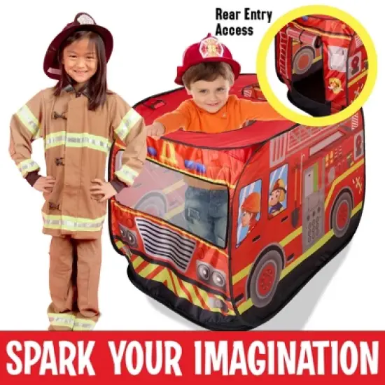 Playbees Pretend Pop-Up Tent Musical Firetruck Adventure image {4}