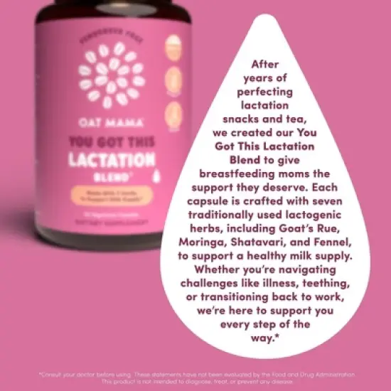 Oat Mama You Got This Lactation Supplements - 60ct image {3}