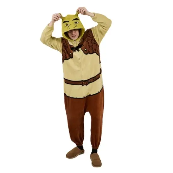 Shrek Men's Hooded Kigurumi Onesie Costume image {1}