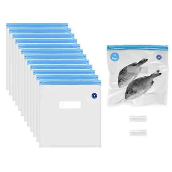 Basicwise Handheld Vacuum Sealer with Reusable Bags &ndash; Airtight Food Storage, Sous Vide, Fridge Prep & Kitchen Organization image {9}