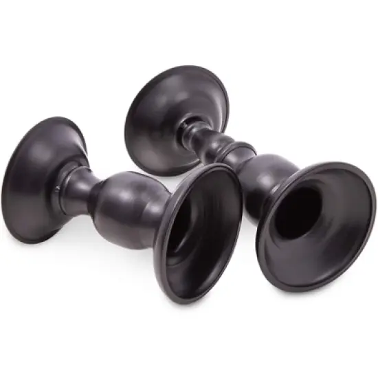 Farmlyn Creek 2-Pack Black Metal Pillar Candle Holders Set for Coffee Table Home Decor, 2 Sizes image {2}