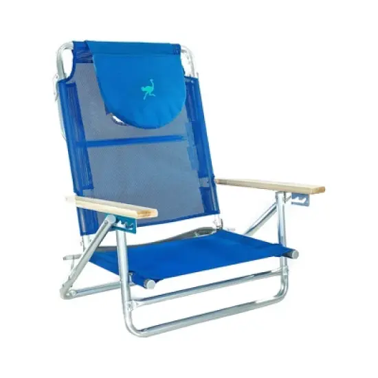 Ostrich SBSC-1016B South Adult Beach Lake Sand Lounging Chair, Blue (2 Pack) image {1}